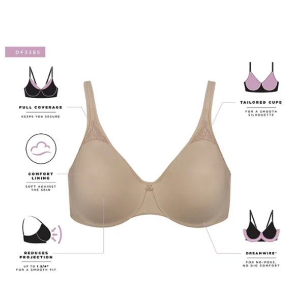 Bali Intimates & Sleepwear Nwt Bali Passion For Comfort Fullfigure Minimizer Bra 3385 Size